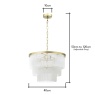 BHS BHS Aubrey 5 Light Ceiling Pendant Light - Brass/Frosted Glass