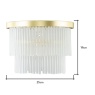 BHS Aubrey Easy Fit Light Shade - Brass/White