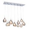 BHS Carmella Diner 12 Light Ceiling Pendant Light - Chrome/Smoke