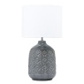 BHS BHS Cosgrove Patterned Ceramic Table Lamp - Dark Grey