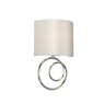 BHS BHS Hayley Sculpt Wall Light With Faux Silk Shade - Chrome