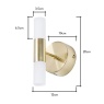 BHS BHS Lois 2 Light Wall Light - Brass/Opal