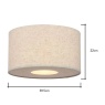 BHS BHS Marle Easy Fit Light Shade 40cm - Cream