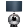 BHS BHS Metro Large Glass Table Lamp - Black Nickel/Grey