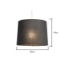 BHS BHS Mira Easy Fit Linen Light Shade 25cm - Black