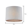 BHS Mira Easy Fit Linen Light Shade 25cm - Grey