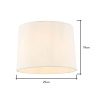 BHS Mira Easy Fit Linen Light Shade 25cm - Natural