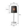 BHS BHS Mira Touch Stick Table Lamp - Chrome/Black