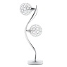 BHS Orianna 2 Light Table Lamp - Chrome/Clear