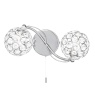 BHS BHS Orianna 2 Light Wall Light - Chrome/Clear