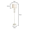 BHS BHS Paisley Floor Lamp - Cream