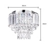 BHS Paladina Flush 30cm Ceiling Light - Chrome/Clear