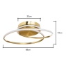 BHS Pei Rings LED Flush Ceiling Light - Satin Brass