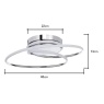 BHS Pei Rings LED Flush Ceiling Light - Chrome