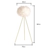 BHS BHS Feather Tripod Floor Lamp - Satin Brass/White