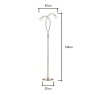 BHS BHS Soni Floor Lamp - Antique Brass/Alabaster