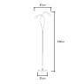 BHS BHS Soni Floor Lamp - Chrome/Opal