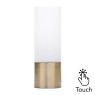 BHS BHS Tilly Cylinder Touch Lamp - Antique Brass/Alabaster