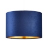 BHS Velvet Easy Fit Light Shade 30cm - Navy/Brass