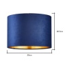 BHS Velvet Easy Fit Light Shade 30cm - Navy/Brass