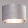 BHS Velvet Easy Fit Light Shade 40cm - Seal/Satin Nickel