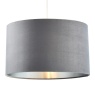 BHS Velvet Easy Fit Light Shade 40cm - Seal/Satin Nickel