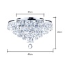 BHS Elsa 40cm Flush Ceiling Light - Chrome