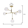 BHS Hennock Flush Ceiling Light - Brass