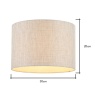 BHS BHS Metallic Linen Easy Fit Light Shade 30cm - Natural