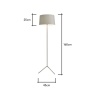 BHS BHS Stassy Floor Lamp - Nickel/Grey