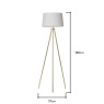 BHS BHS Tristan Floor Lamp - Brass