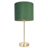 BHS BHS Velvet Table Lamp - Green/Brass