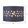 BHS BHS Glow Stars Easy Fit Light Shade 30cm - Navy