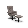 Julian Bowen Julian Bowen Malmo Swivel Recliner Chair & Stool Set - Grey