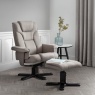 Julian Bowen Julian Bowen Malmo Swivel Recliner Chair & Stool Set - Grey