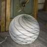 LGlow Misty Grey Glass Lamp 18cm