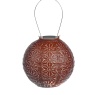 Lumiz Round Solar Lantern - 20cm - Sashiko - Copper