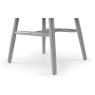 alassio spindle back dining chair grey leg detail