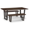 brooklyn dark oak bench with dining table