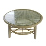 Daro Dingley 80cm Glass Top Round Coffee Table