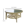 Daro Dingley 80cm Glass Top Round Coffee Table