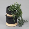 Esselle Balham Set of 2 Lidded Nested Storage Baskets - Black