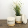 Esselle Balham Set of 2 Lidded Nested Storage Baskets - Cream