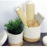 Esselle Balham Set of 2 Lidded Nested Storage Baskets - Cream