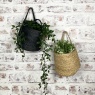 Esselle Barbican Set of 2 Hanging Nested Jute Baskets - Black