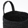 Esselle Barbican Set of 2 Hanging Nested Jute Baskets - Black