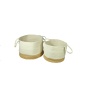 Esselle Beddington Set Of 2 Cotton Jute Baskets - Cream