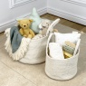 Esselle Beckton Set Of 2 100% Cotton Baskets - Cream