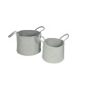 Esselle Beckton Set Of 2 100% Cotton Baskets - Grey