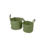 Esselle Beckton Set Of 2 100% Cotton Baskets - Olive